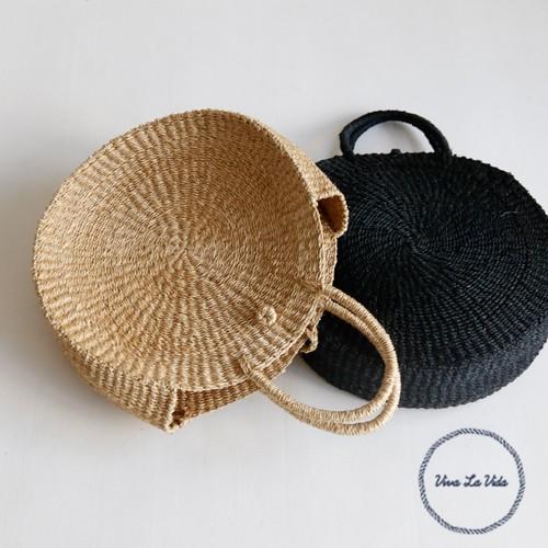 ABACA バッグ フラットサークル 423087【Viva La Vida ハンドバッグ