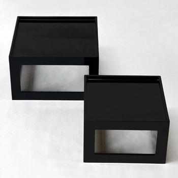 ニ入子膳 黒【折敷 漆器 日本製 和食器 おしゃれ 和モダン お膳 お正月