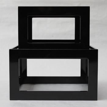 ニ入子膳 黒【折敷 漆器 日本製 和食器 おしゃれ 和モダン お膳 お正月