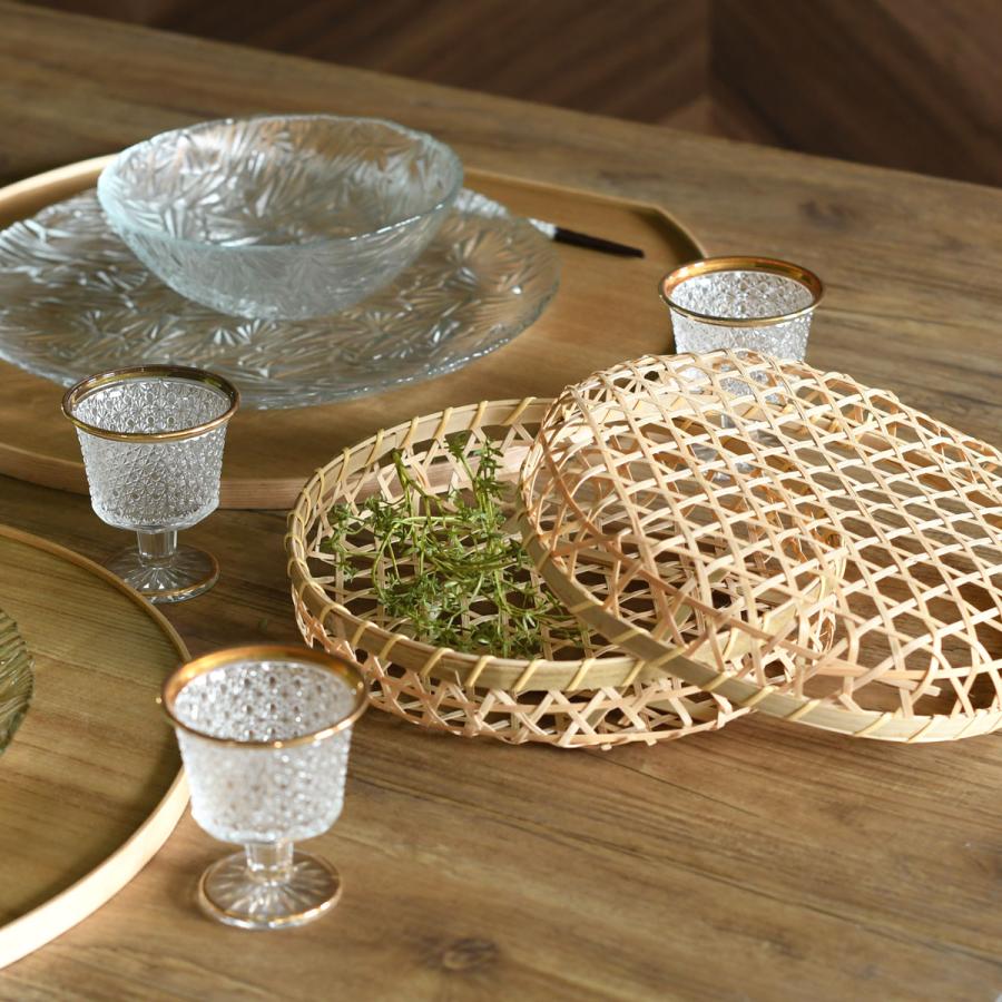 竹舞篭 丸 蓋付 大（直径21cm）23429 17-092-08【用美 Youbi 和食器 和