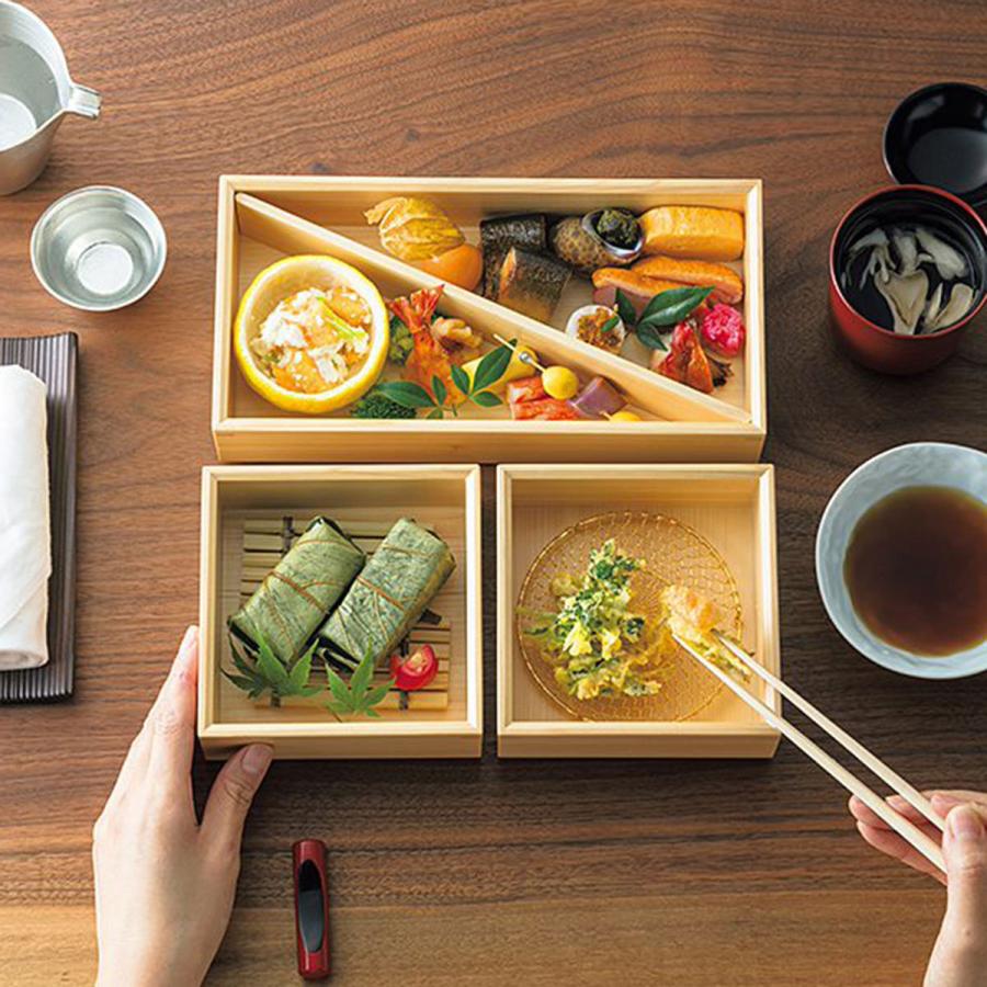 取り寄せ商品】用美 YOUBI 木曽檜・二段箱膳 27405【うどん そば 竹
