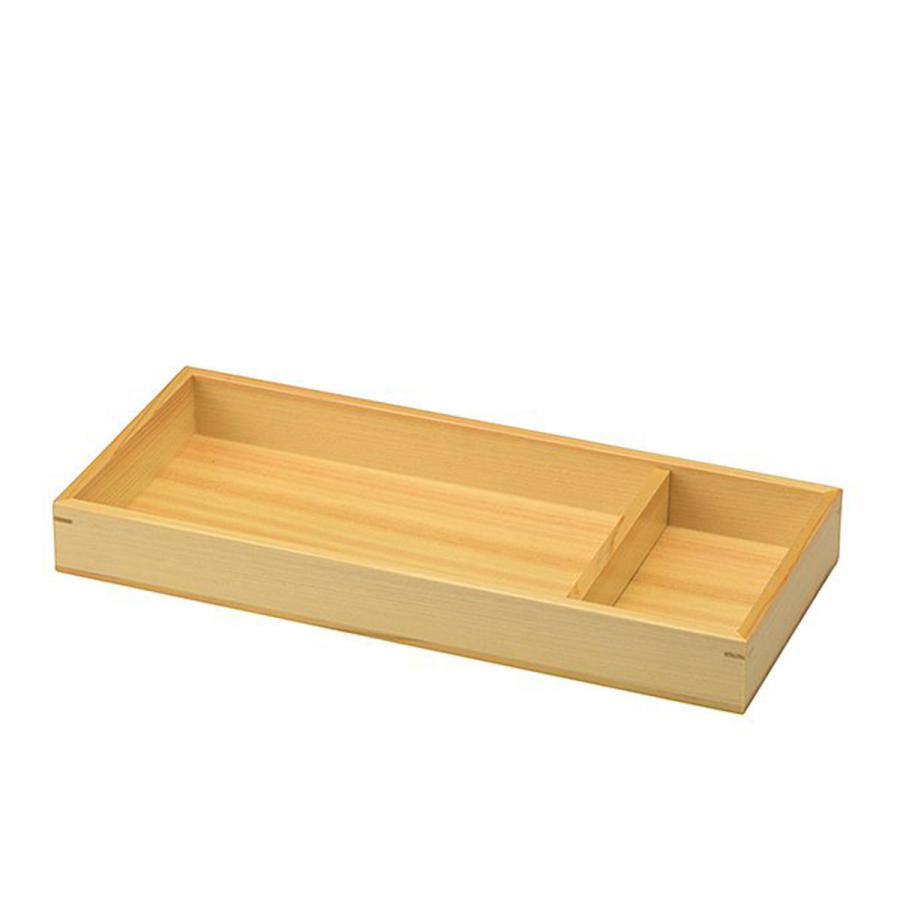 取り寄せ商品】用美 YOUBI 創・長角料理箱 浅（仕切板付） 38598