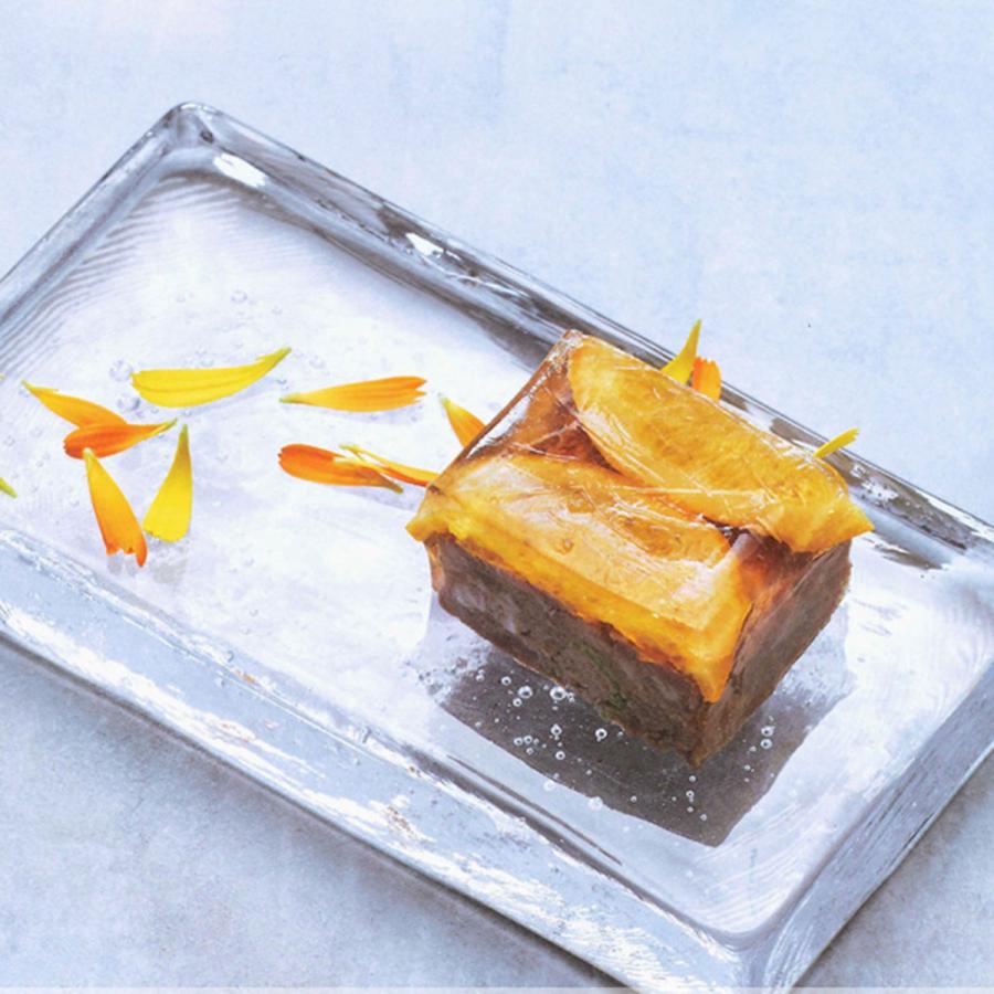 アイスプレート1 15x8cm 20-191【ガラス 硝子食器 クリスマス 金銀