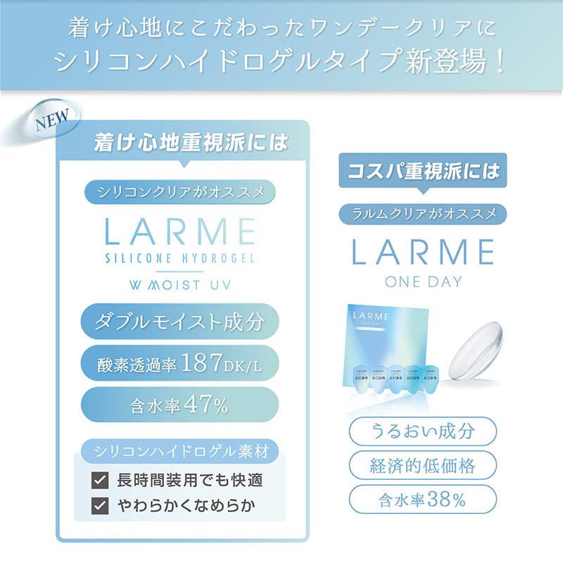 ［30枚］ラルム シリコン ハイドロゲル ダブルモイストUV クリア 池田エライザ (1箱30枚)(送料無料 クリアレンズ ワンデー 使い捨て コンタクトレンズ ) | LARME | 01