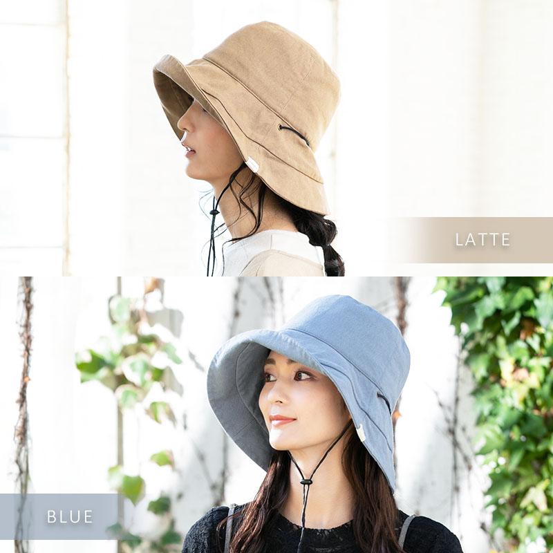 帽子 レディース UV 折りたたみ 大きいサイズ 風に飛ばない日よけ 紐付きブリムフレンチHAT 紫外線カット 春 夏 母の日 SALE セール | QUEENHEAD | 08
