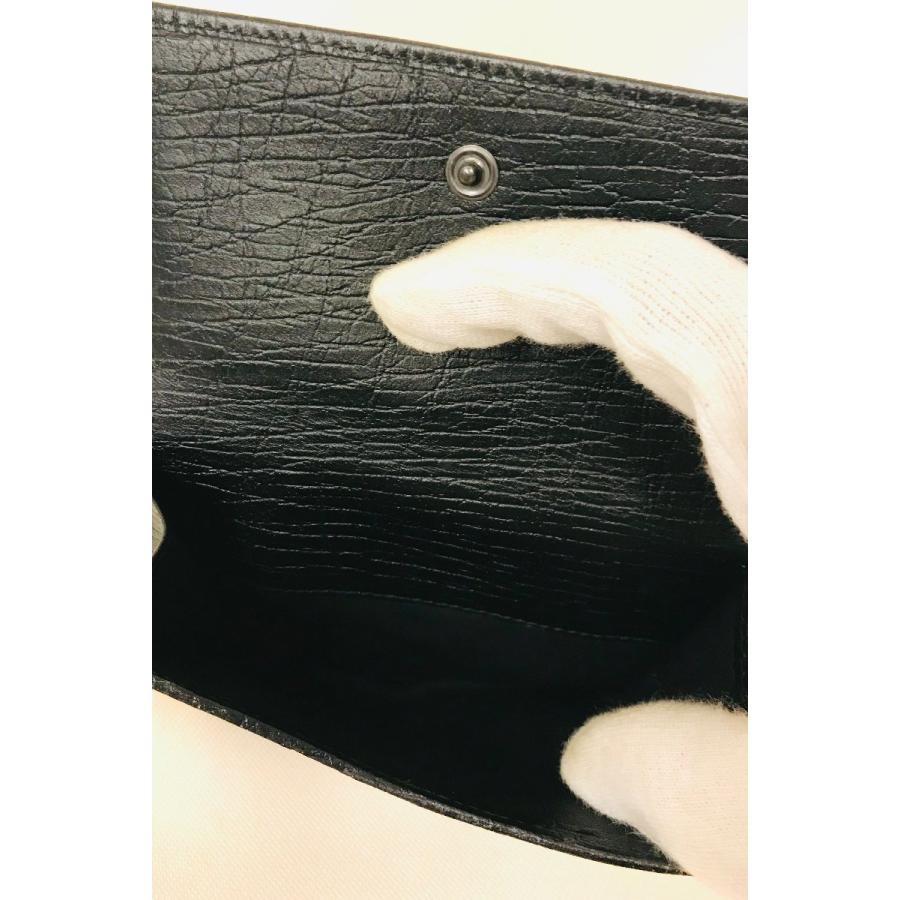 GUCCI グッチ バンブー GG 二つ折り財布 キャンバス×レザー ブラック