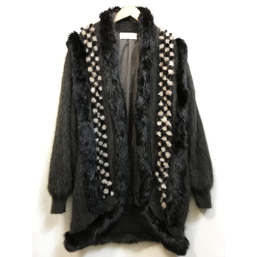 RECUERDO CLUB アンゴラ 80％ ファー部分：チンチラ・ミンク ハーフ