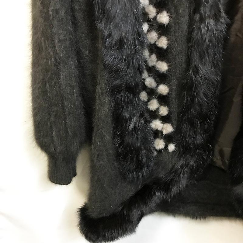 RECUERDO CLUB アンゴラ 80％ ファー部分：チンチラ・ミンク ハーフ