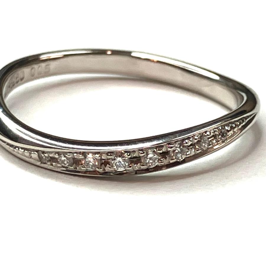 ICHAROI イサロイ PT950 プラチナ 8粒ダイヤモンドリング 0.05ct 10.5 