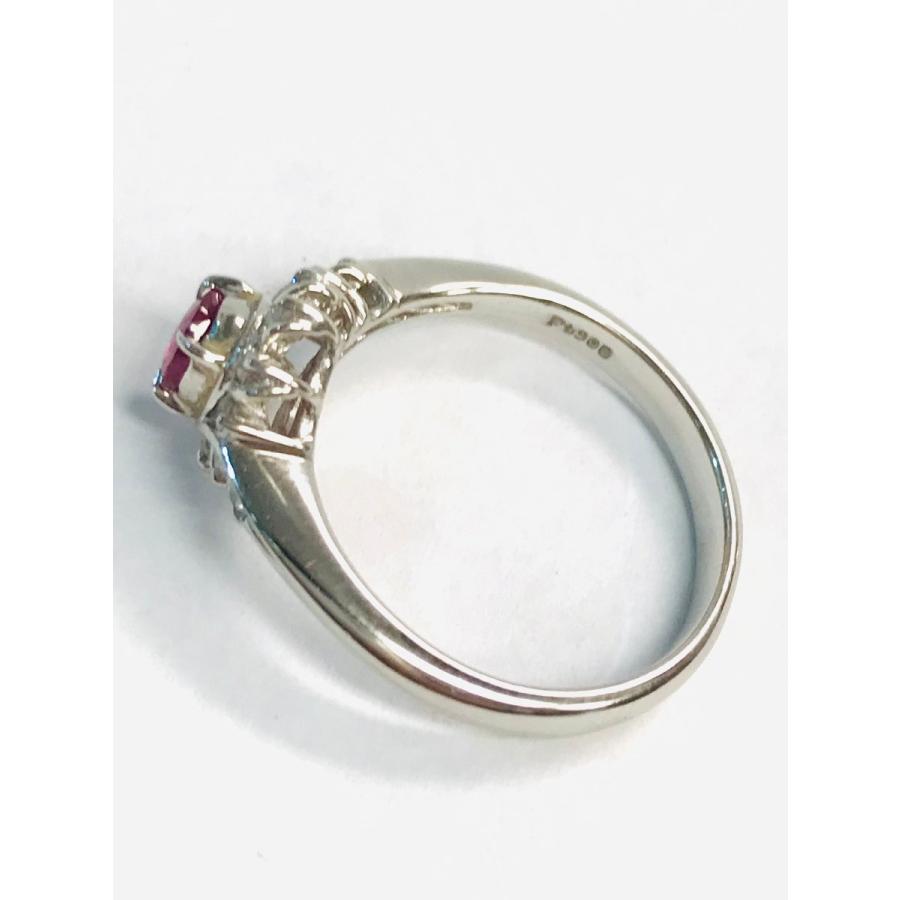 PT900 プラチナ ルビー ダイヤモンドリング R0.38ct/D0.10ct 12号 qoj
