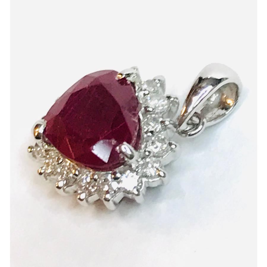 プラチナPt900 アクアマリン＋メレダイヤのペンダントトップ 刻印あり