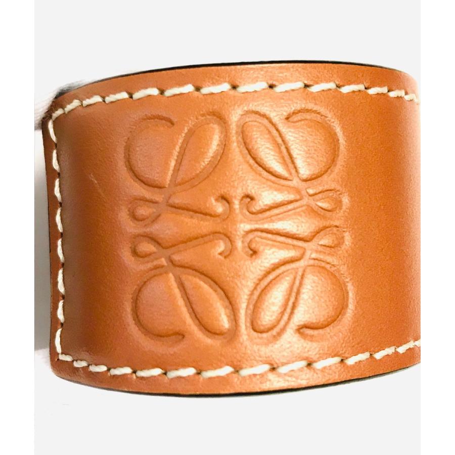 美品 LOEWE ロエベ アナグラム スラップ ブレスレット レザー 美品 LOEWE ロエベ アナグラム スラップ ブレスレット レザー