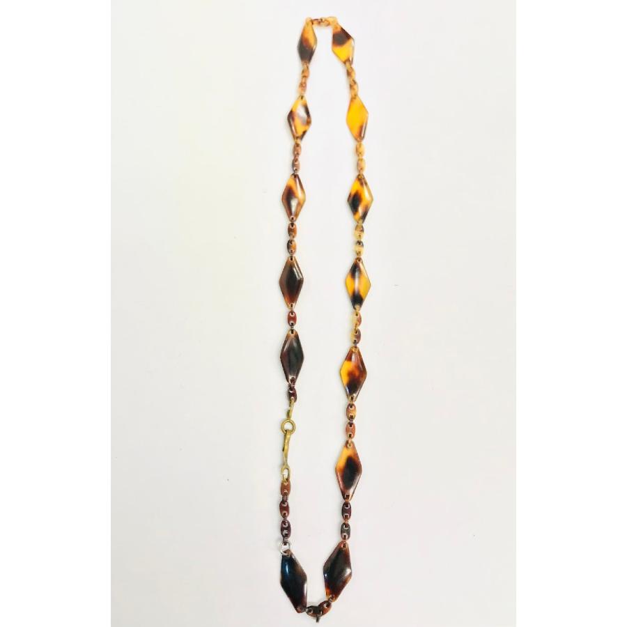 べっ甲　ネックレス べっ甲 鼈甲 ひし形 デザイン ネックレス qoj.YQB13 : QUEEN OFF Yahoo