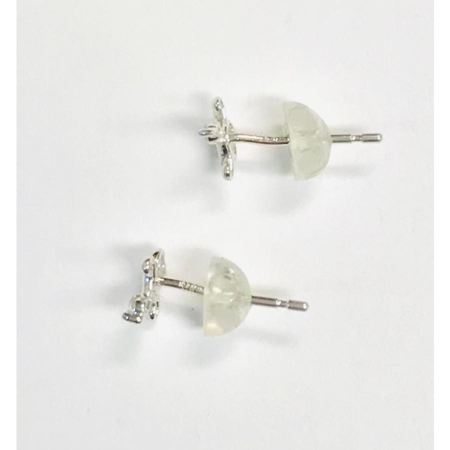 K14WG ホワイトゴールド ダイヤモンド 0.02ct/0.02ct スタッドピアス