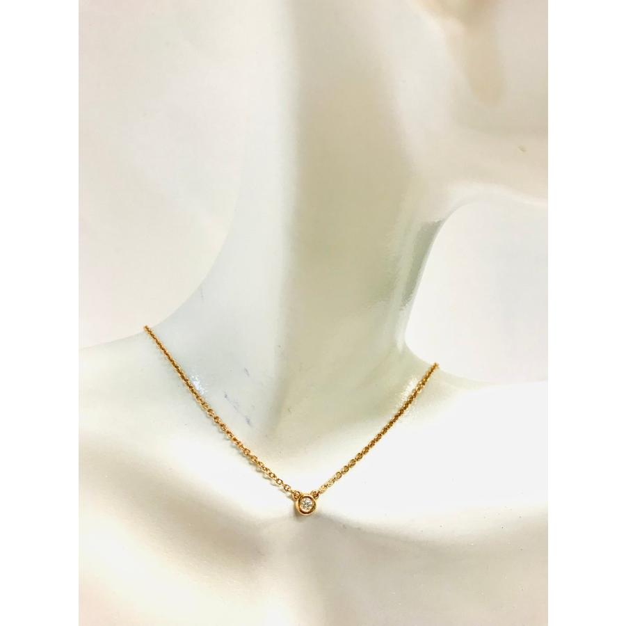 K18YG Tiffany＆Co. ティファニー バイザヤード 一粒ダイヤモンド