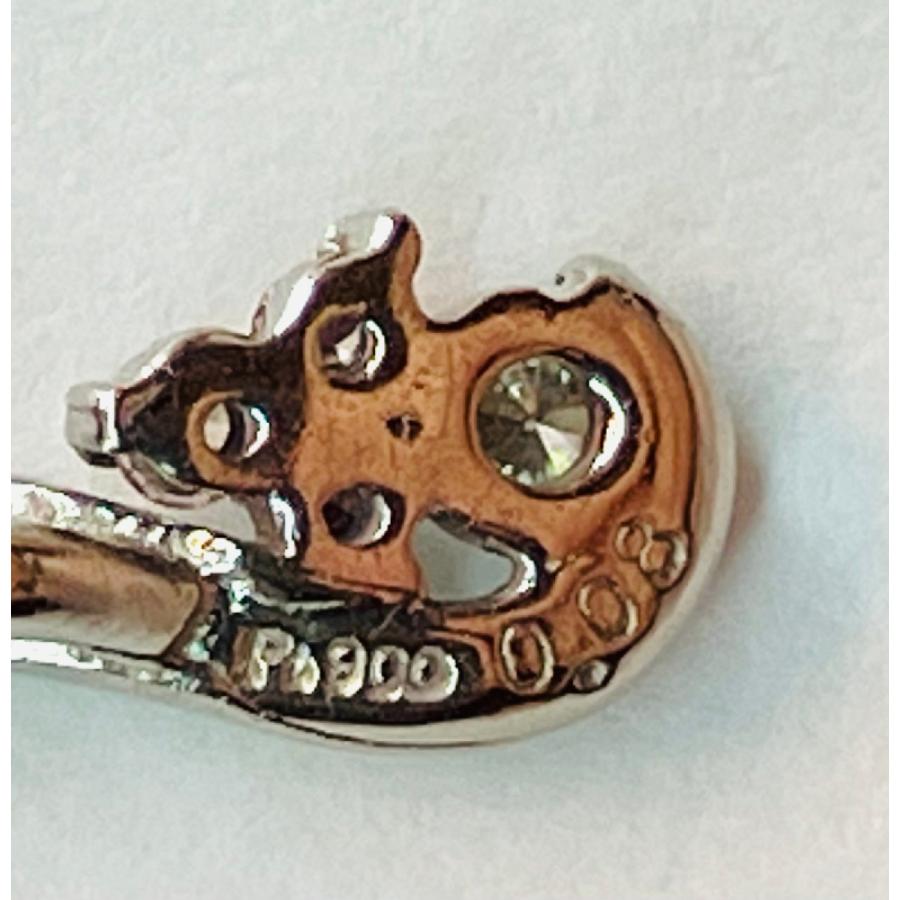 PT850/PT900 プラチナ 花モチーフ ダイヤモンド0.08ct ネックレス qoj