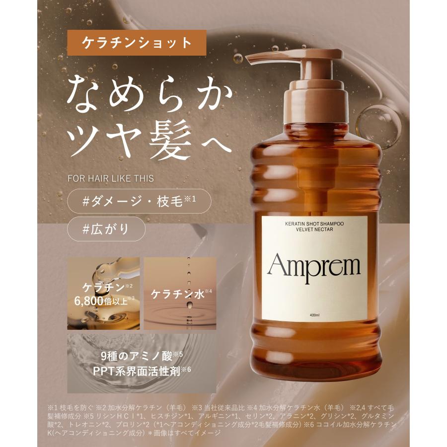 Amprem アンプレム シャンプー トリートメント ボトルセット ケラチン ダメージケア 広がり うねり 枝毛 濃縮 浸透 ケラチン 高補修 |  | 11