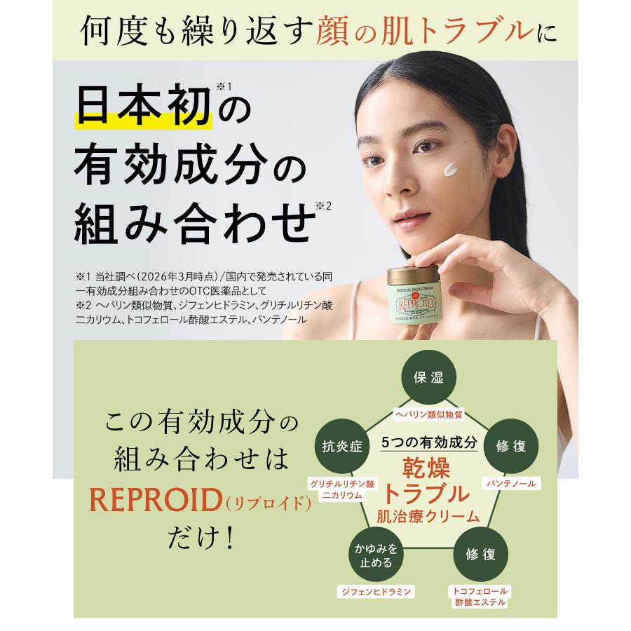 第2類医薬品】 REPROID リプロイド メディカル フェイスクリーム 50g