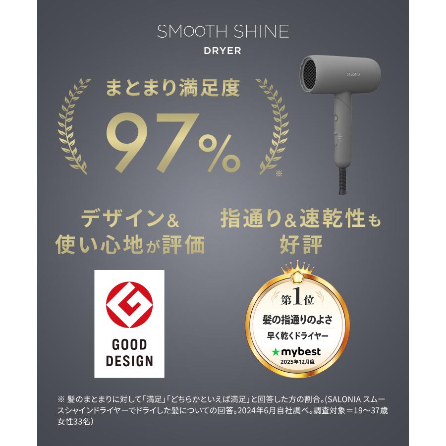 SALONIA（サロニア） ドライヤー スムースシャイン ドライヤー 速乾