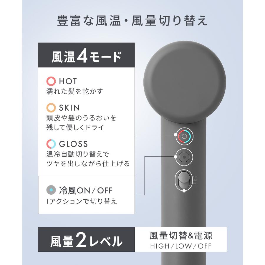 SALONIA（サロニア） ドライヤー 速乾 ヘアドライヤー 大風量 軽量