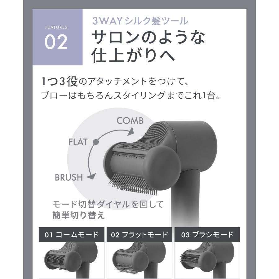 SALONIA（サロニア） ドライヤー 速乾 ヘアドライヤー 大風量 軽量