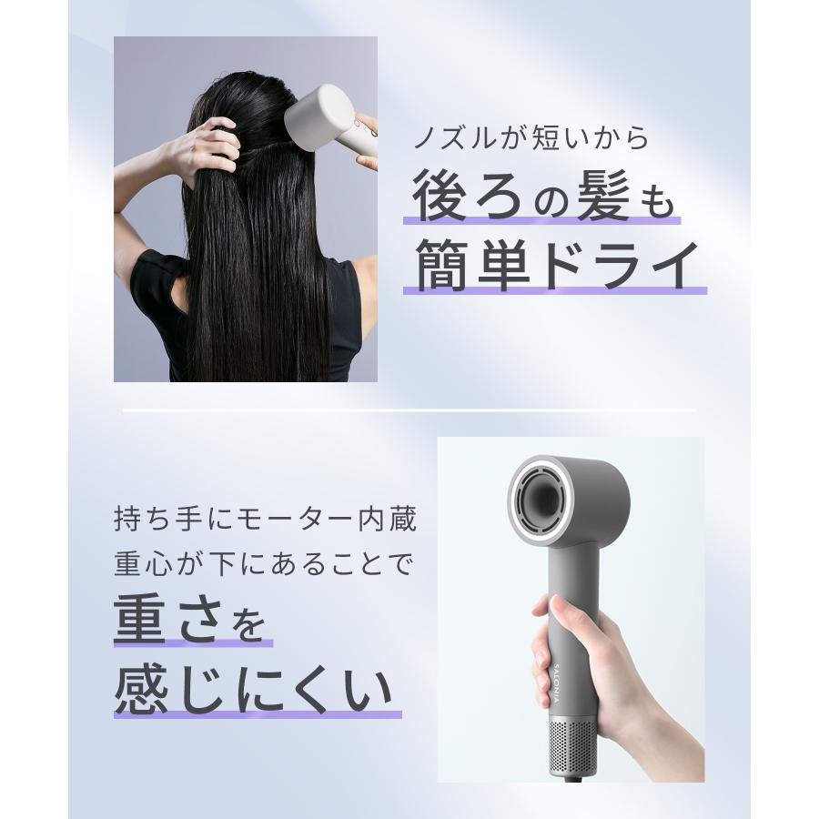 SALONIA（サロニア） ドライヤー 速乾 ヘアドライヤー 大風量 軽量
