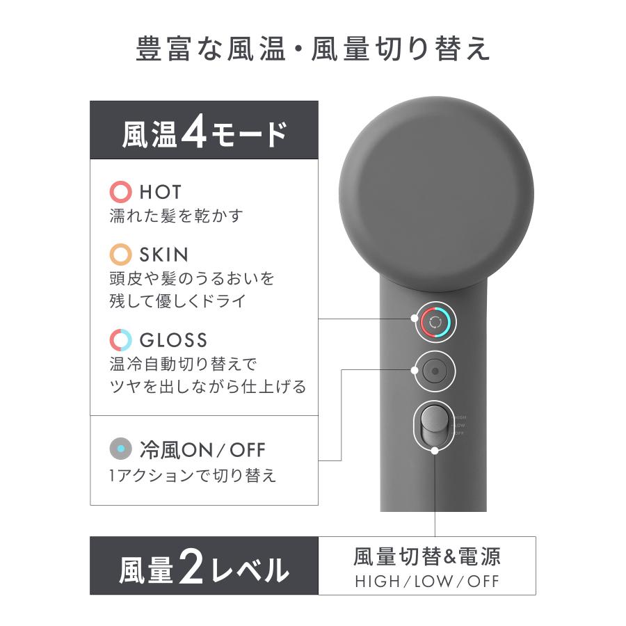 ドライヤー SALONIA ドライヤー 大風量 速乾 サロニア スムースシャインスマートドライヤー マイナスイオン ツヤ髪 大風圧 | SALONIA | 09