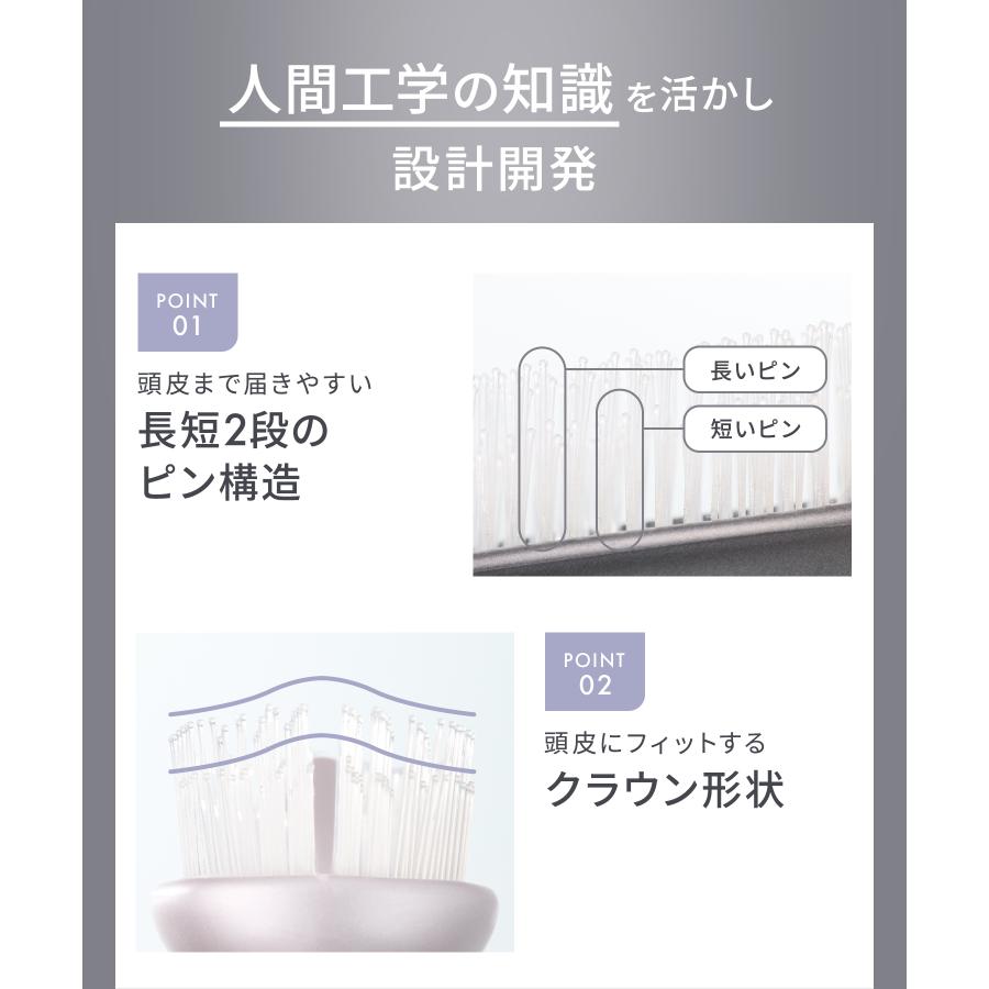 SALONIA（サロニア） ドライヤー シャンプーブラシ セット スムース