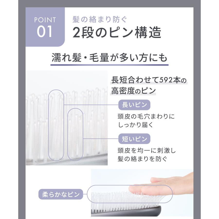 ドライヤー ヘアブラシセット SALONIA SALONIA（サロニア） ドライヤー シャンプーブラシ セット スムース