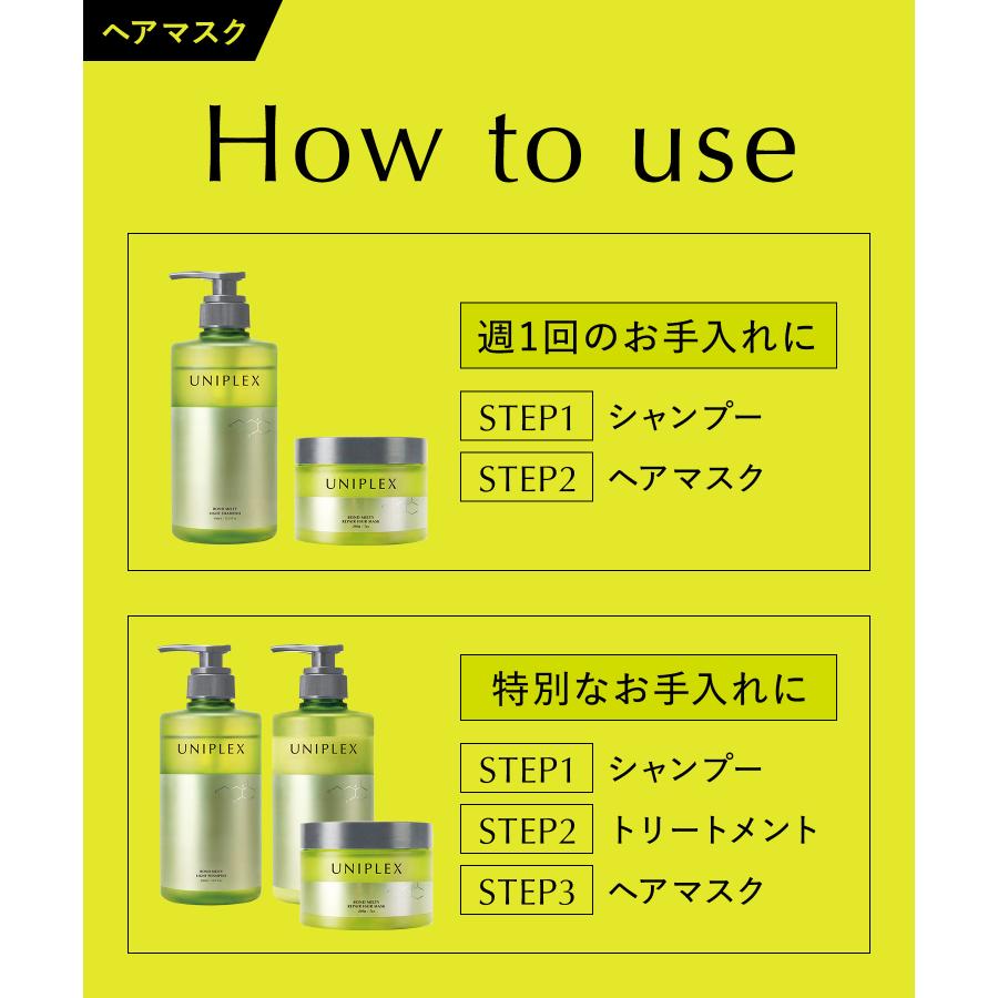 UNIPLEX（ユニプレックス） ヘアケア3点セット シャンプー