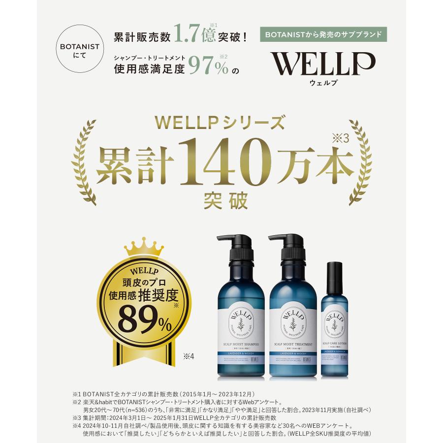 BOTANIST（旧 ブランド名：WELLP ウェルプ）薬用スカルプケア シャンプー トリートメント ボトルセット モイスト スムース 医薬部外品 シャンプー メンズ | BOTANIST | 05