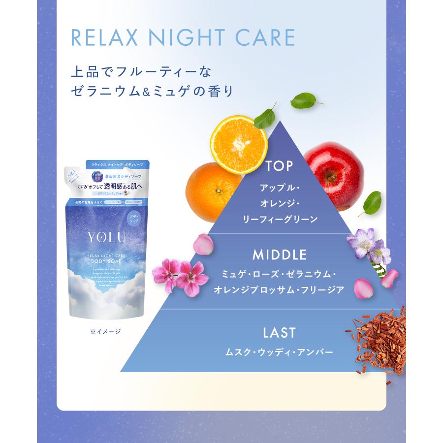ボディソープ 詰め替え YOLU ヨル ナイトケアボディソープ 詰替え用 ボディウォッシュ ボディケア 石鹸 yoru メンズ レディース ゆうパケット対象商品 | YOLU | 19