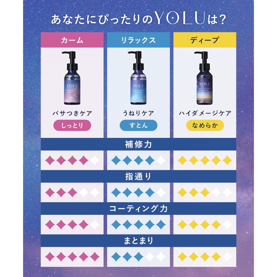 YOLU（ヨル） ヘアオイル 詰め替え ヘアオイル詰替 ディープナイト