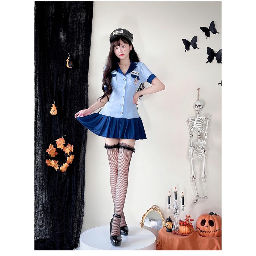 ハロウィン衣装コスプレ 衣装 ポリス 制服 コスチューム 仮装  レディース 警察 ミニスカポリス 警察官 セクシーコスプレ ミニスカ コスプレ衣装｜queenstylehayato｜06