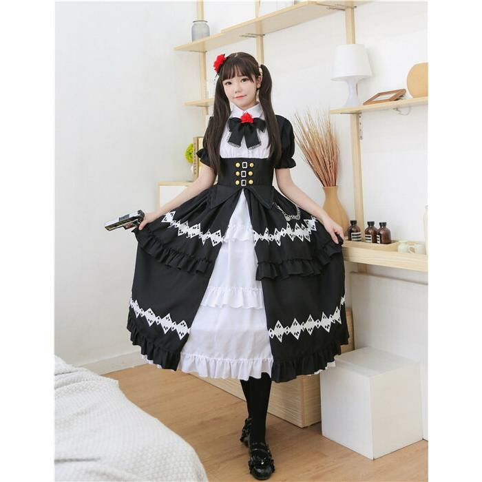 コスプレ ゴスロリ メイド服 衣装 仮装パーティー コスチューム ワンピース コスプレ衣装 大人用 エプロン ハロウィン アニメ 結婚式 余興 送料無料 Fxy497 Queenstyle 通販 Yahoo ショッピング