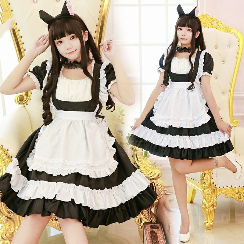 コスプレ ハロウィン メイド服 衣装 ロリータワンピース アニメ かわいい コスチューム コスプレ衣装 大人用 ワンピース エプロン 仮装パーティー 仮装 結婚 Fxy811 Queenstyle 通販 Yahoo ショッピング