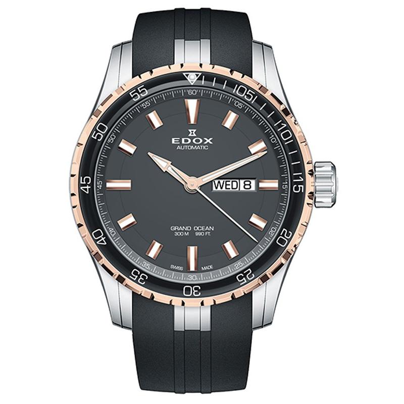 新品同様 グランドオーシャン OCEAN GRAND エドックス EDOX 正規品 【豪華ノベルティ進呈】 AUTOMATIC 送料無料 正規品 88002-357RCA-NIR メンズ腕時計 腕時計