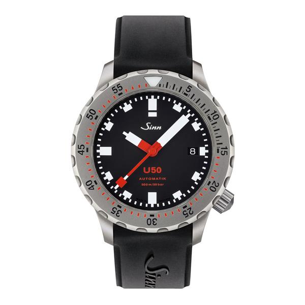 【60回払いまで無金利/純正ストラップ/ジングッズ】 正規品 Sinn ジン U50 Diving Watches  メンズ腕時計 シリコンストラップ | Sinn | 01