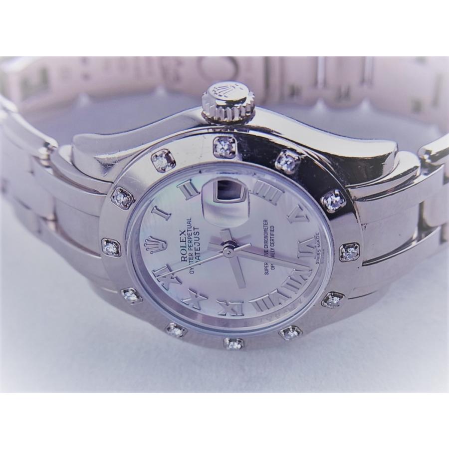 ロレックスレディデイトジャストパールマスターベゼル12PダイヤシリアルM番80319NR中古 | オイスター パーペチュアル | 01