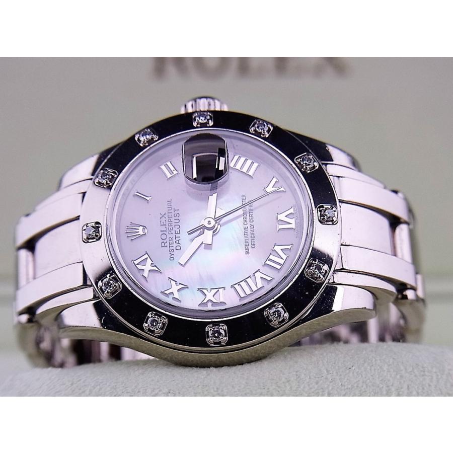 ロレックスレディデイトジャストパールマスターベゼル12PダイヤシリアルM番80319NR中古 | オイスター パーペチュアル | 05