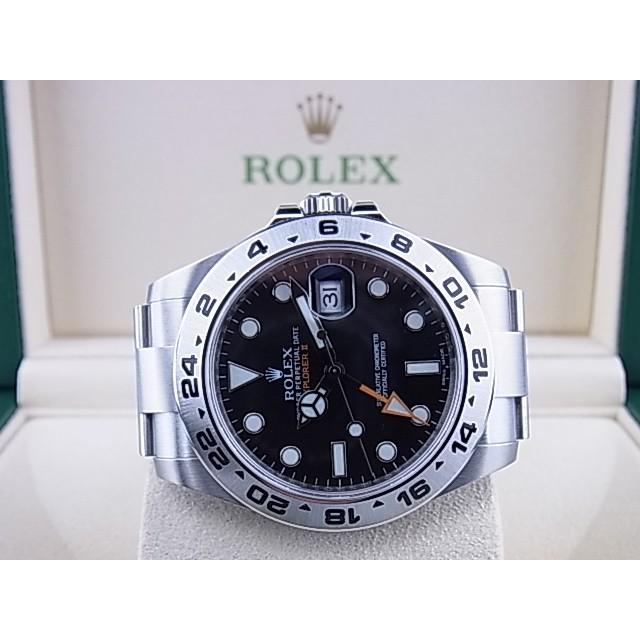 極美品　ロレックス　エクスプローラー２  ２１６５７０  黒文字盤　自動巻　程度極上 サブマリーナー ロレックス エクスプローラーII 黒文字盤 216570を最