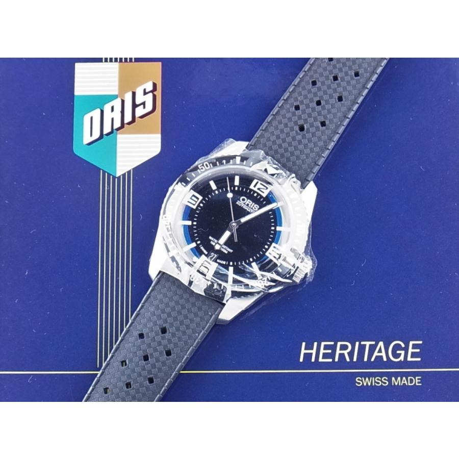 オリス ダイバーズ  黒文字盤 ラバー733.77074.064M(01 733 7707 4064 07 4 20 18)　新品 | ORIS | 05