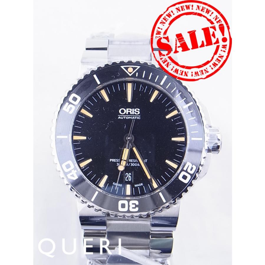 オリスアクイスデイトブラック文字盤ブレス733.7653.4159M(01 733 7653 4159 07 8 26 01PEB)　新品 | ORIS