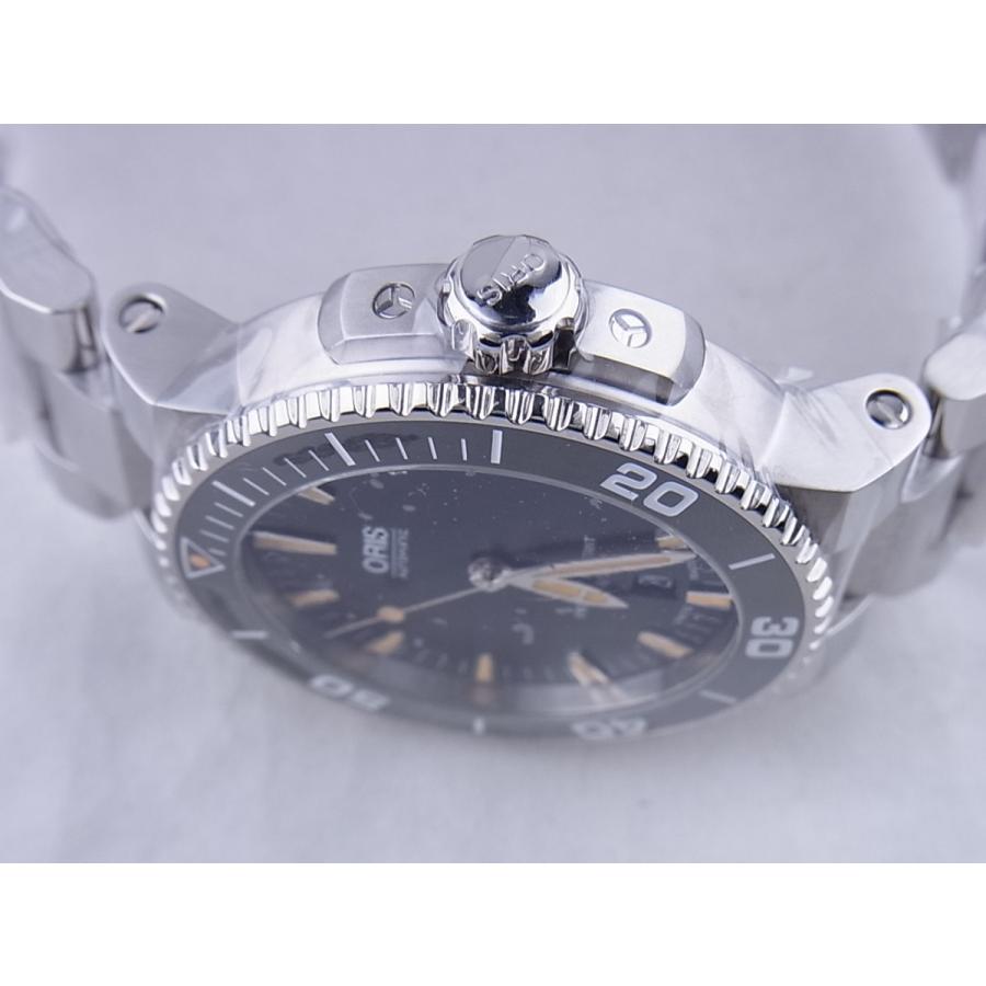 オリスアクイスデイトブラック文字盤ブレス733.7653.4159M(01 733 7653 4159 07 8 26 01PEB)　新品 | ORIS | 01