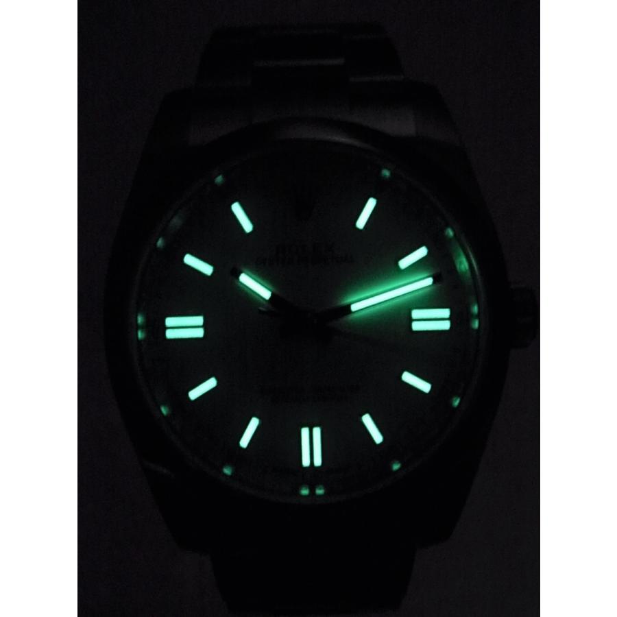 ロレックスオイスターパーペチュアル白文字盤バーインデックス116000ほぼ未使用の中古 | オイスター パーペチュアル | 11