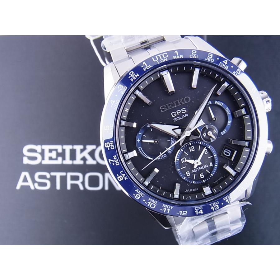 ASTRON セイコーアストロンブラック文字盤青ベゼルSBXC001新品 