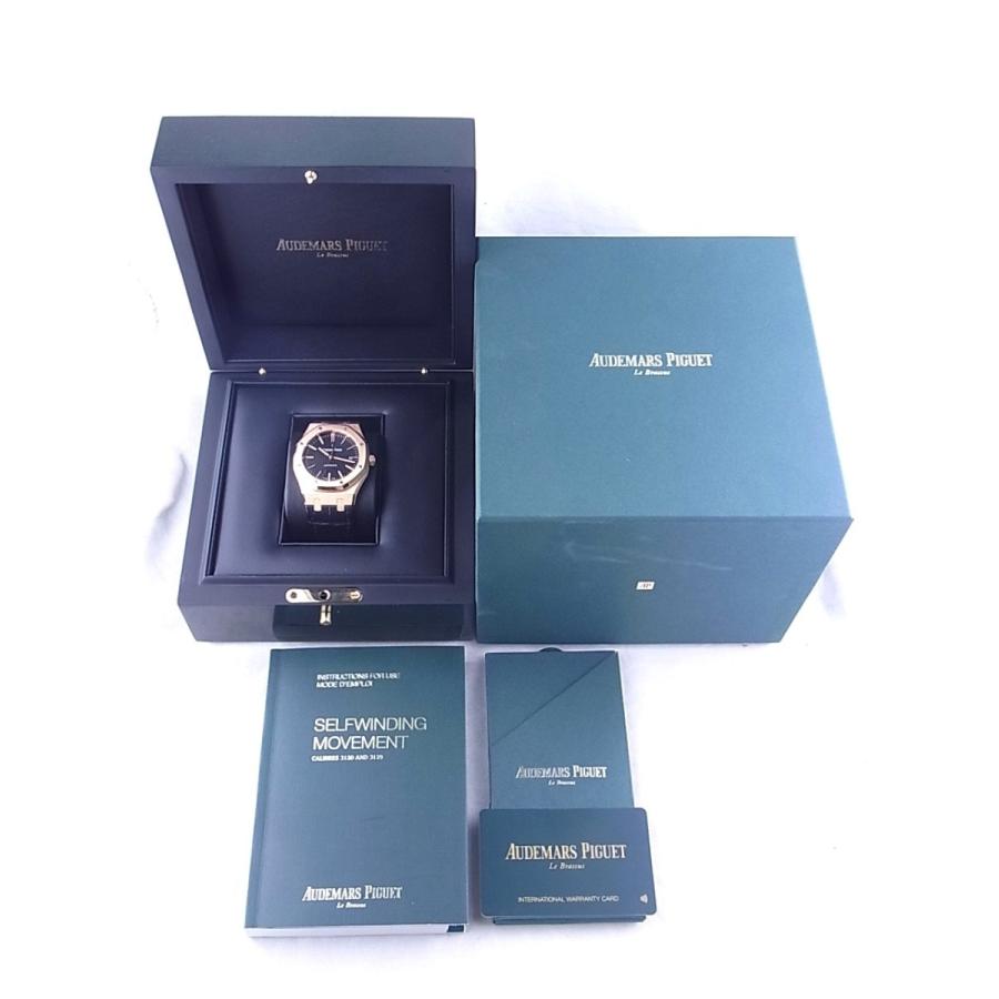 オーデマピゲロイヤルオークオートマティックピンクゴールドブラック文字盤15400OR.OO.D002CR.01中古美品 | AUDEMARS PIGUET | 10