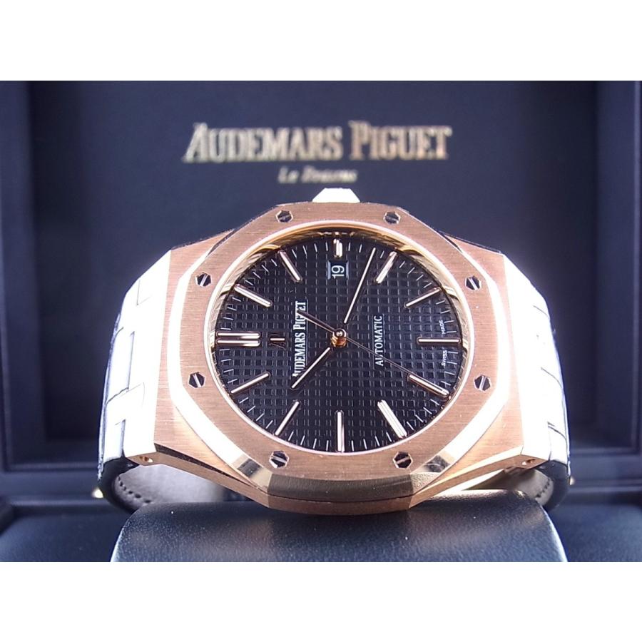 オーデマピゲロイヤルオークオートマティックピンクゴールドブラック文字盤15400OR.OO.D002CR.01中古美品 | AUDEMARS PIGUET | 13