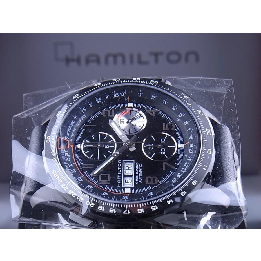 ハミルトン カーキアビエーション X-ウィンド オートクロノ ブラック文字盤H77736733新品 | HAMILTON | 12