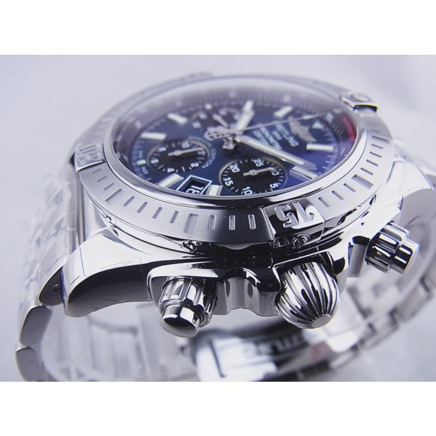 クロノマット ブライトリング JSP 日本限定モデル ブルー文字盤 A001C